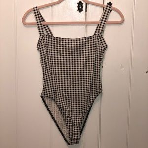 NASTY GAL Gingham Bodysuit